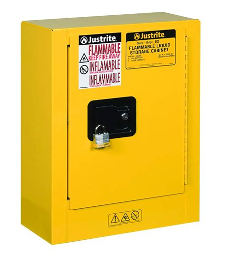 justrite sure-grip ex steel 1 door manual flammables cabinet|justrite safe cabinet 45 gal.